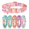 comfy flower Female girl gold metal buckle collar